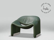 Bolton Leather Lounge Chair (PG) - Forest