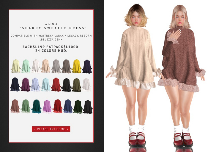 ANNA 'Shaddy  Sweater Dress' Demo
