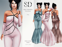 Silky Strapped Pantsuit – Pink – BOM|Layers|Omega|Prims – Sweet Distractions