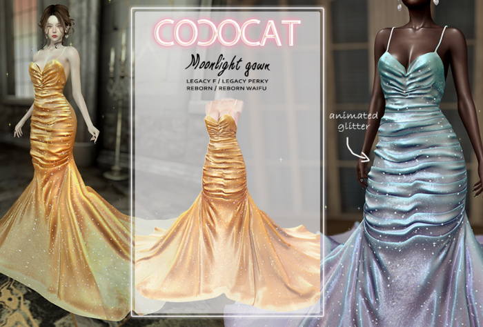 .cococat. Moonlight gown - Golden