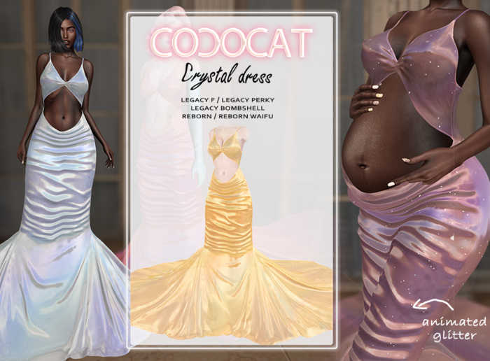 .cococat. Crystal dress - Gold