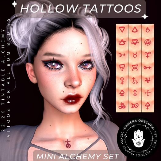Camera Obscura Sigil Tattoos: *Hollow* Mini Alchemy Set