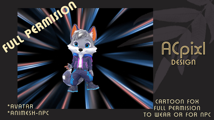 Cartoon Fox wear-npc full perm