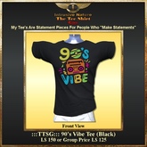 :::TTSG::: 90's Vibe Tee (Black)