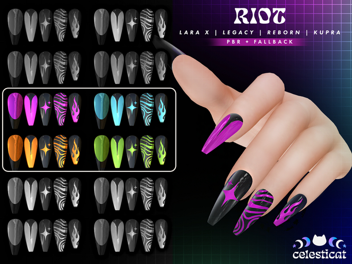 [Celesticat] Riot Nails - Neon