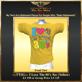 :::TTSG::: I Love The 80's Tee (Yellow) 