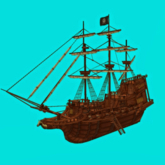 The Golden Hind Pirate Ship (32 prims unfurnished)