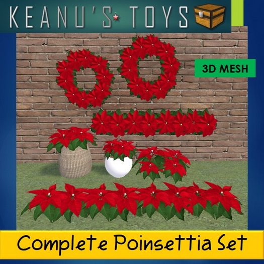 Complete Poinsettia Set 10 Items