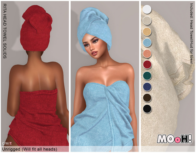MOoH! Demo Rita head towel wrap solids (Add)