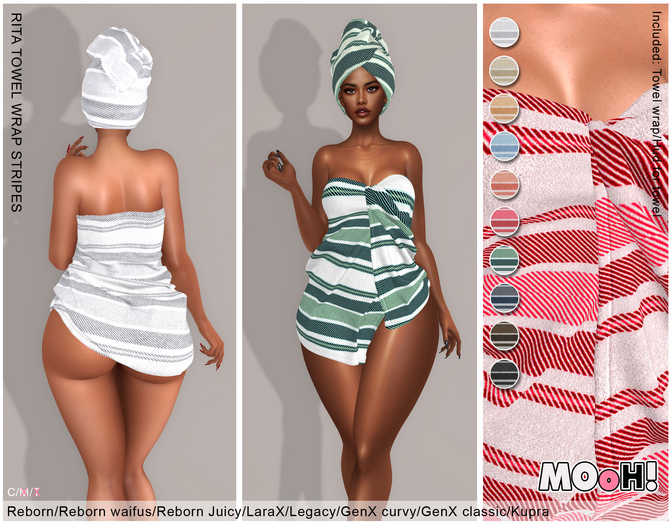 MOoH! Demo Rita towel wrap stripes (Add)