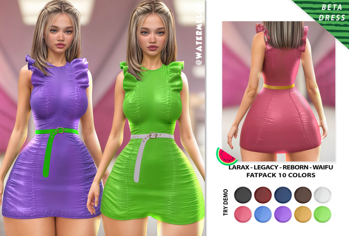 :::FATPACK:::@WATERMELON:::BETA_DRESS