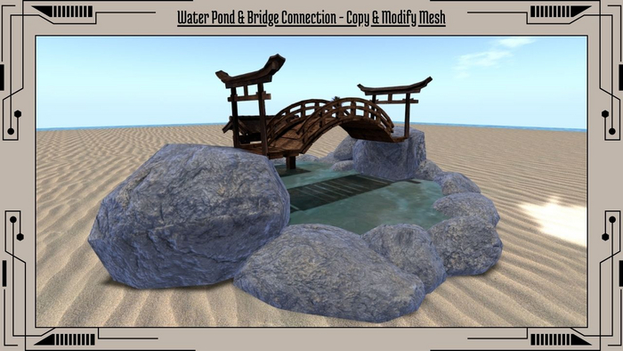 Water Pond & Bridge Connection - Copy & Modify Mesh