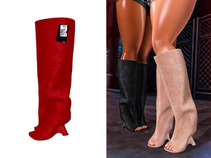 [Brior] Sapphire Wedge Boot - (Red)