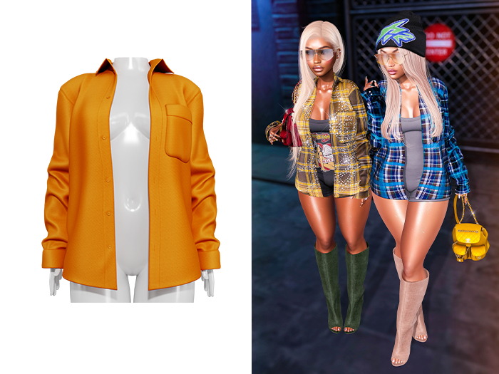 [Brior] Sapphire Button Up - (Orange)