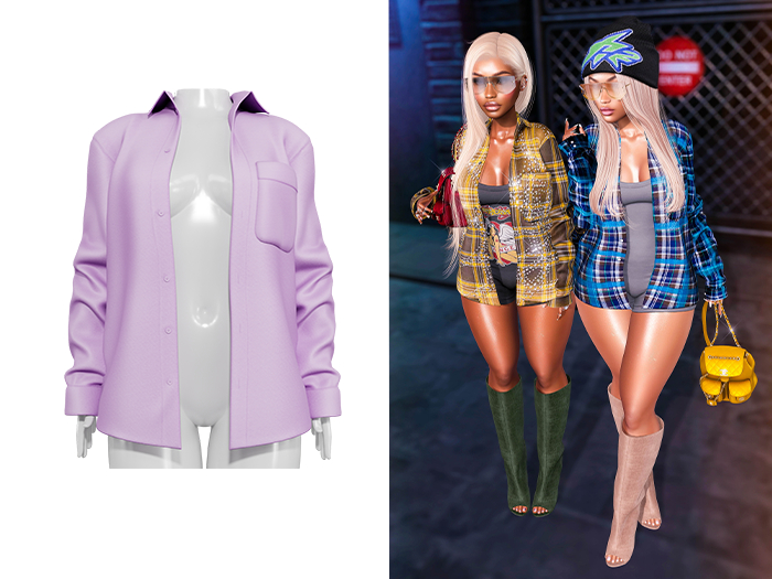 [Brior] Sapphire Button Up - (Purple)