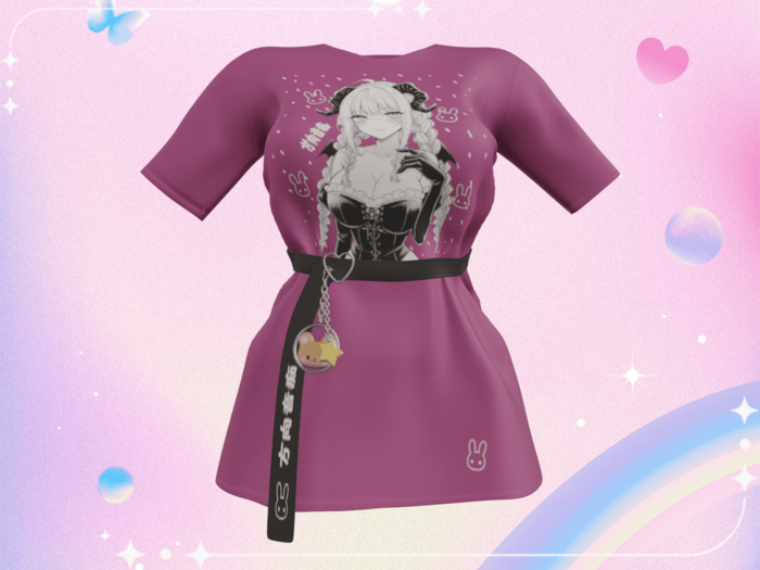 Minami :: Ayane Oversized T-shirt Raspberry