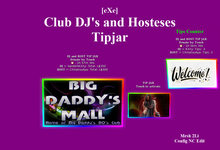 [eXe] Club DJ and Host Tip jar / Hostess tipjar Hostesses donation box countdown slide  