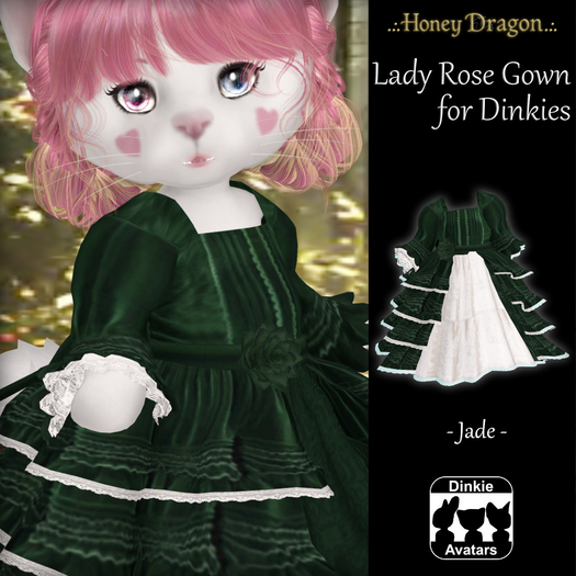 .:.H/D.:. Lady Rose Gown // Jade [25DDA8]