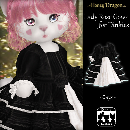 .:.H/D.:. Lady Rose Gown // Onyx [25DDA2]