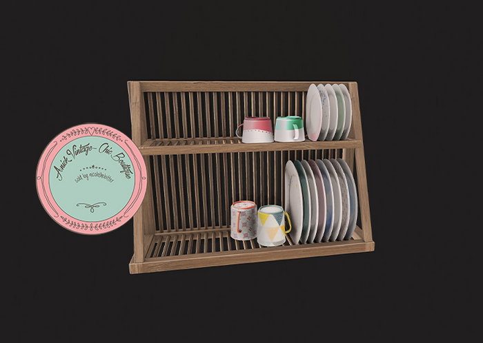 ionic : Wooden dish drainer