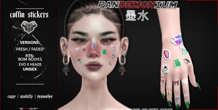panDEMONium ink // coffin stickers