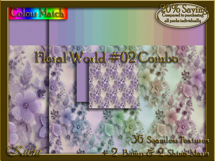Floral World #02 COMBO Texture Bundle