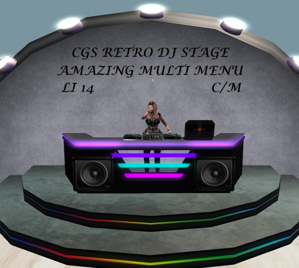 CGS RETRO LIGHTED DJ STAGE-STATION LI14 