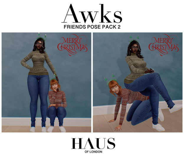 Second Life Marketplace - Haus of London - Awks 2 Friends Pose Pack
