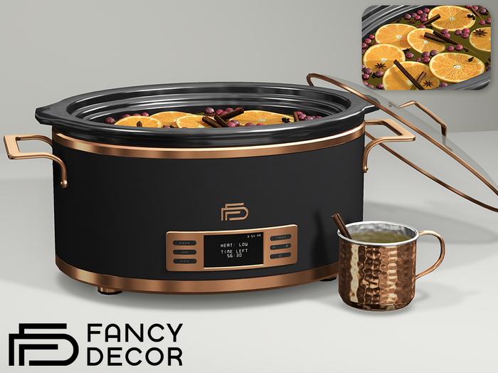 Fancy Decor: Taylor Apple Cider Slow Cooker  - Slate