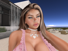 {le fil casse} Tabitha Heart Choker White