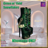 SnowFlakes GreenGold -  Ankle Boots  Nhumana