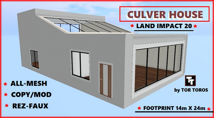 CULVER HOUSE (Boxed) 20Li LOW PRIM HOUSE