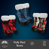 Mostyn St - Fluffy Plaid Boots