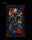 Egypt Alien 1 Painting – Dark Eldritch Cosmic Wall Art Decor