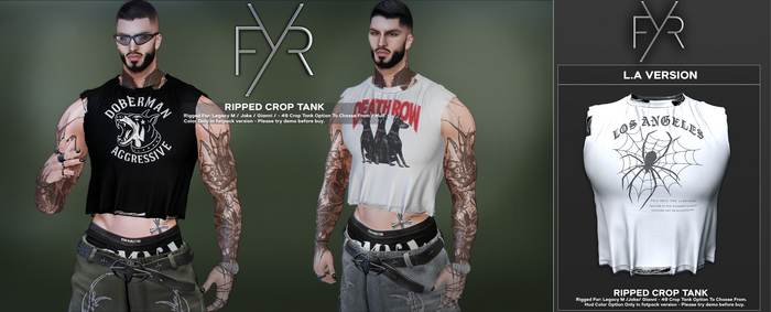 FYR - Ripped Crop Tank Top LA