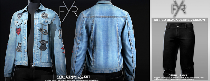 FYR - Washed Jeans Ripped Black V1