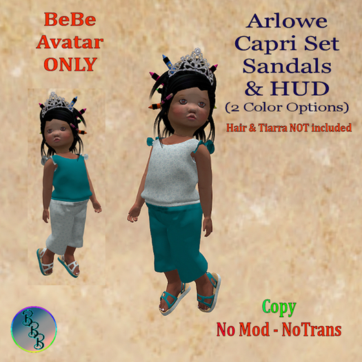 Arlowe BeBe Baby Capri Set - TEAL [ADD]