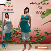 Arlowe LoveMomma Capri Set - TEAL [ADD]