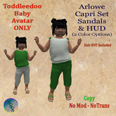 Arlowe Toddleedoo Baby Capri Set - GREEN [ADD]