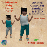 Arlowe Toddleedoo Baby Capri Set - TEAL [ADD]