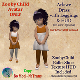 Arlowe Zooby Child Simple Dress Set - COFFEE [ADD]