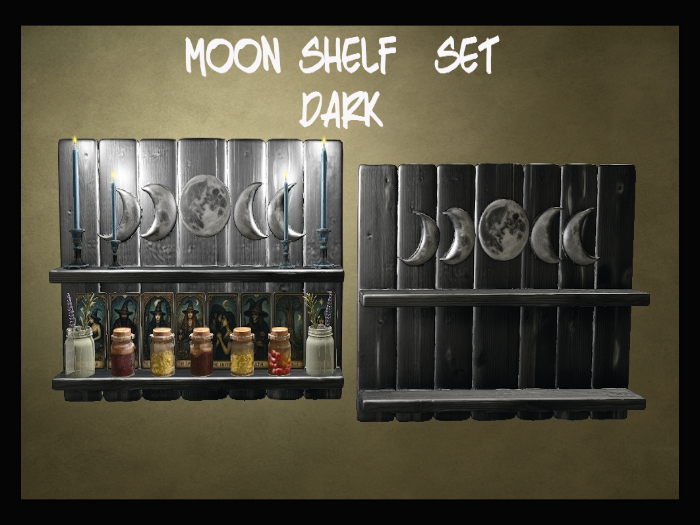 B&C Jars & Tarot  Moon Shelf Set - dark