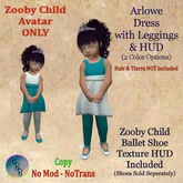 Arlowe Zooby Child Simple Dress Set - TEAL [ADD]
