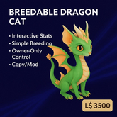 Breedable Dragon Cat – Interactive Pet with Hunger, Health & Mating System – Copy/Mod – Virtual Fantasy Companion