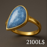 Layla Bluedrop Ring LR (cloudy sapphire blue gold)