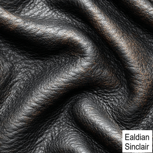 Black Ruched Leather Seamless Texture