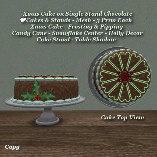Xmas Cake on Single Stand Chocolate1