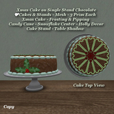 Xmas Cake on Single Stand Chocolate1
