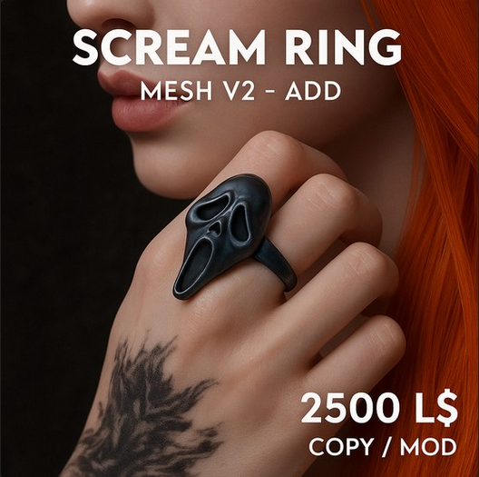 Scream Ring Mesh V2 – ADD | High-Detail Horror Accessory