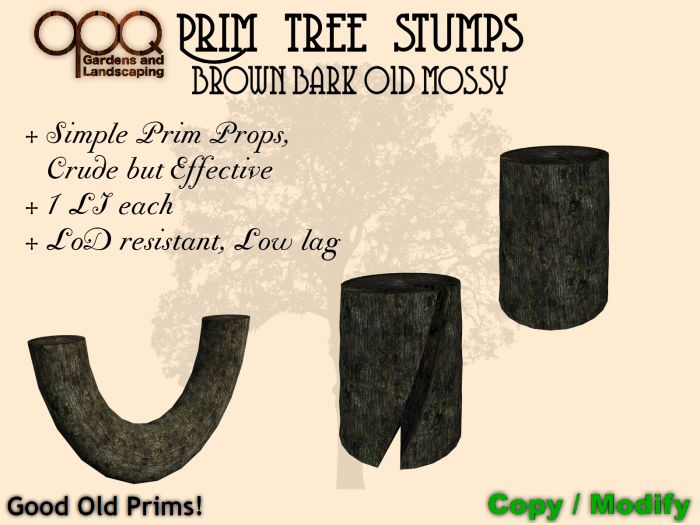 3 Simple Tree Stumps - OPQ Prim Tree stumps BB01D-EW08B